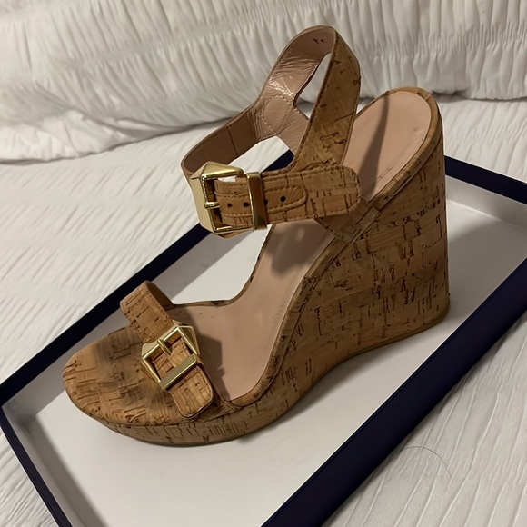 Stuart Weitzman Twofer Natural cork wedges